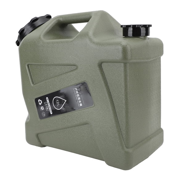 Riousery Water Storage Jug 12L / 3.17 gal Thickened PE Leak Proof Lid Controllable Water Volume Dual Handles with Spigot Water Container for Outdoor Activities Emergency
