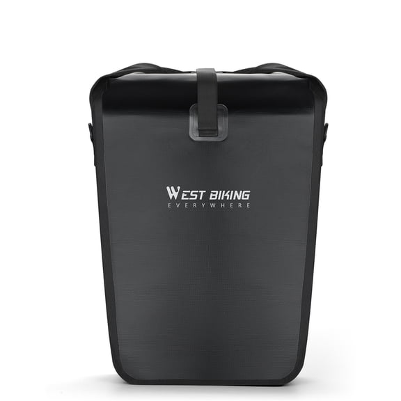 Riousery Waterproof Cycling Rear Seat Bag, 25L Large Capacity Bicycle Pannier Rack Trunk with Quick Release, Multifunctional Bike Storage Luggage Carrier - Black