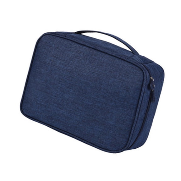 Riousery Waterproof Electronics Organizer Travel Bag for Cable Accessories Storage, Multifunctional Portable Case, Navy Blue