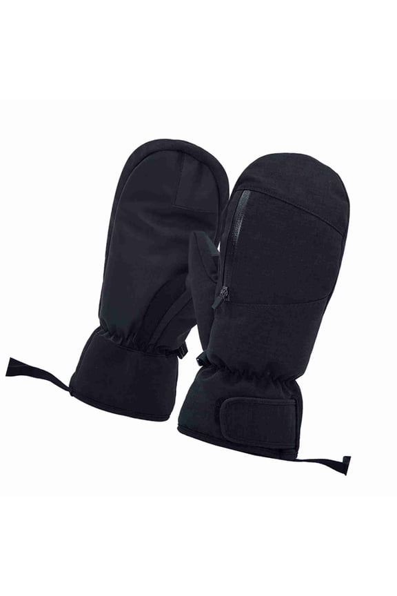 Waterproof Snowboard Mittens for Women Men Winter Ski Gloves Touchscreen Warm Insulated Mitts Black, L (11.02 inches / 28.00 cm)