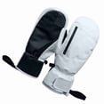 thumbnail image 1 of Riousery Waterproof Snowboard Mittens for Women Men Winter Ski Gloves Touchscreen Warm Insulated Mitts White, L (14.57 inches / 37.00 cm), 1 of 7