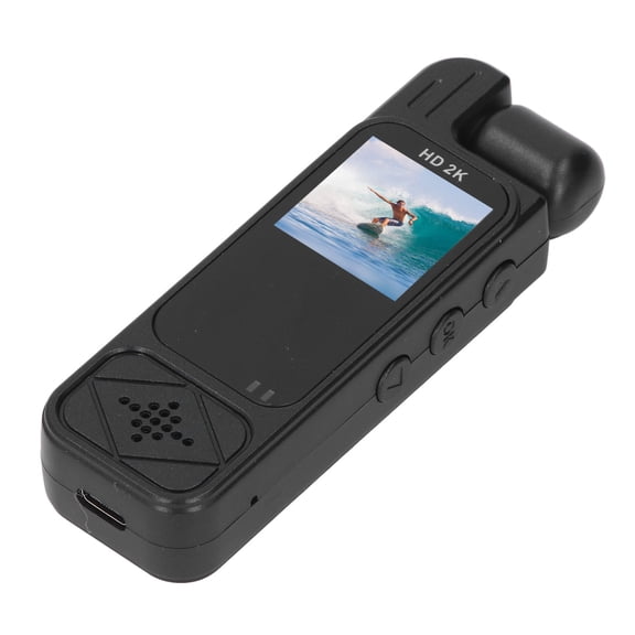 Riousery Wearable Video Recorder Back Clip 2K HD Camcorder Body Worn Camera with 1.3 Inches Full Color Display 180 Degree Rotatable Lens Body Cam for Law Enforcement Meeting Conference Outdoor Sports