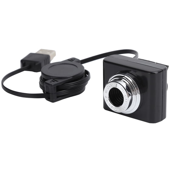 Riousery Webcam Clipon USB2.0 Camera with Retractable Cable 640 x 480 Resolution HD Mini PC Camera Plug and Play 11 inches / 27.94 cm