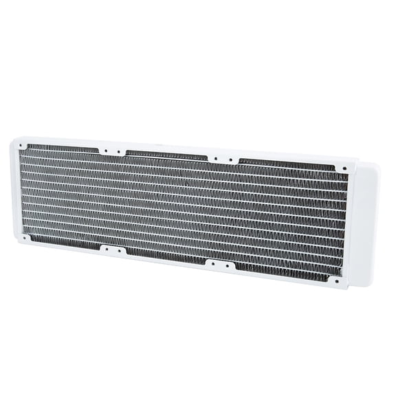 Riousery White Copper PC Heat Sink Water Cooling Radiator 360mm Premium Computer Radiator (14.2 inches / 360mm) Heavy Duty Copper Fin Liquid Cooling Block for Desktop Industrial Instruments Accessory