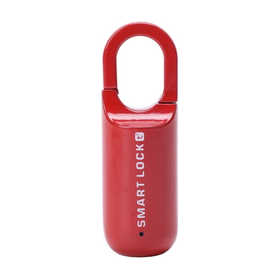 Riousery WiFi Smart Padlock Fingerprint Recognition App Control Keyless Entry Cabinet Lock 10 Print Capacity for Suitcase Backpack Luggage Red 2.8 inches / 7 cm