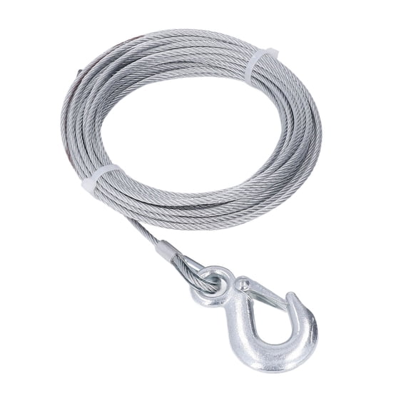 Riousery Winch Wire Rope Heavy Duty 4mm x 12m Stainless Steel Cable 2000LBS High Strength Galvanized Replacement Line for ATV UTV Trailer and Truck (0.2 inches / 4 mm x 39.4 feet / 12 m)