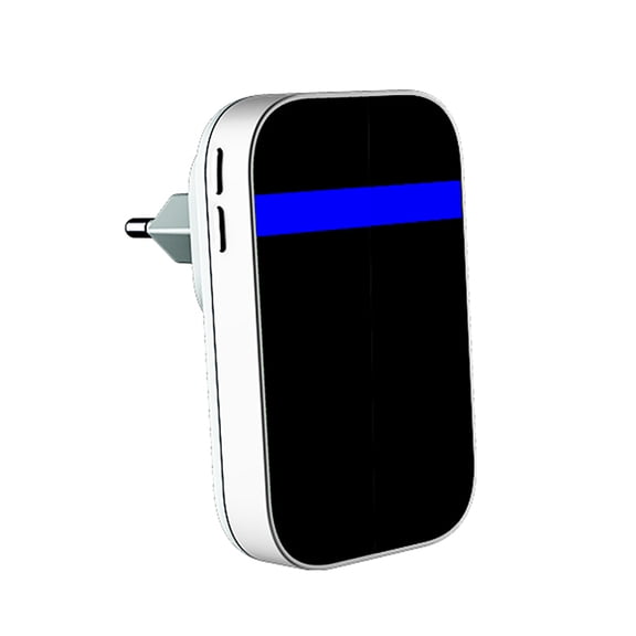 Riousery Wireless Doorbell Self-Powered Chime Kit 4-Speed Adjustable Volume 90dB LED Flash 30 Ringtones Up to 150m / 492 ft Range for Home Office Classroom Waterproof Plug and Play