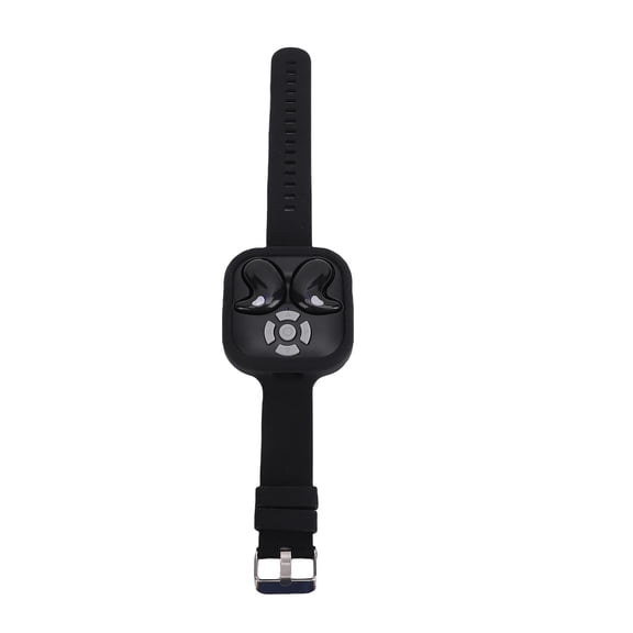 Riousery Wireless Earbud with Page Turner Camera Shutter Remote Control Watch Strap, Bluetooth 5.4 Earphone Scrolling Remote for Electronic Book Short Video App, 0.13 lbs / 60 g, Black