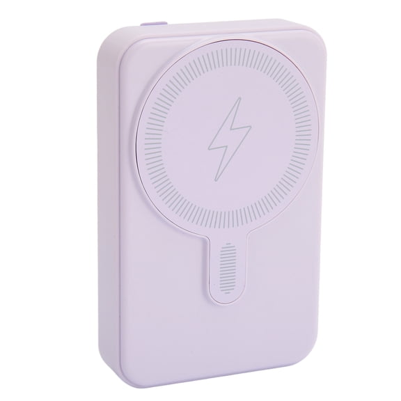 Riousery Wireless Portable Charger 10000mAh Magnetic Power Bank 15W PD Fast Charging LED Display Battery Pack for iPhone 14 13 12 Mini Light Purple (5.51 inches / 14.00 cm)