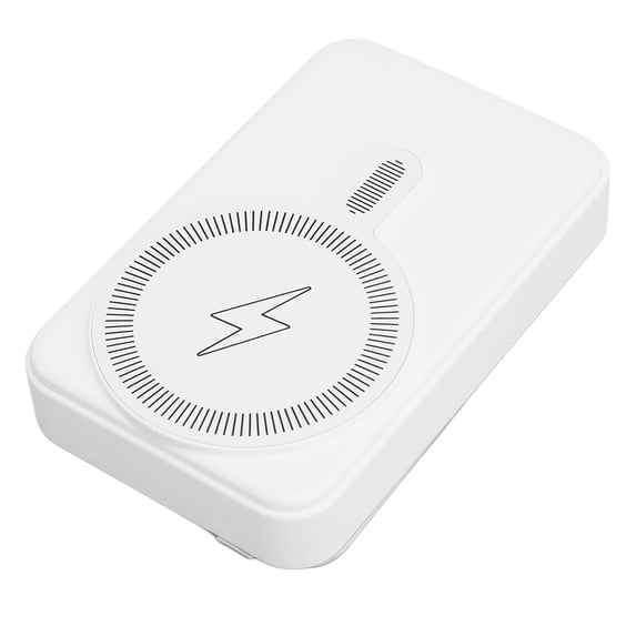 Riousery Wireless Portable Charger 10000mAh Magnetic Power Bank 15W PD Fast Charging LED Display Battery Pack for iPhone 14 13 12 Mini White (5.51 inches / 14.00 cm)