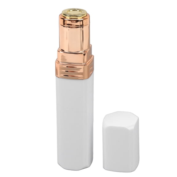 Riousery Women Eyebrow Facial Trimmer Washable Compact Small Electric Hair Remover Trimmer for Lip Armpit Leg White