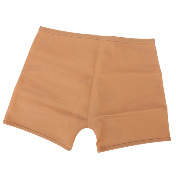 Riousery Women Silicone Swim Shorts Waterproof Leakproof Menstrual Swimming Bottoms for Summer Yellowish Pink (8.27 inches / 21 cm)