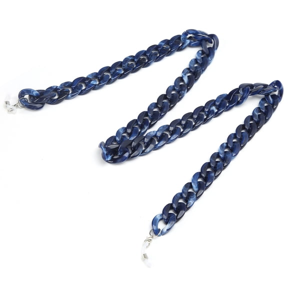 Riousery Women's Simple Stylish Plastic Eyeglass Chain and Sunglasses Cord Holder, Portable Face Cover Lanyard Accessory for Daily Wear, Navy Blue, 28 inches / 71.1 cm