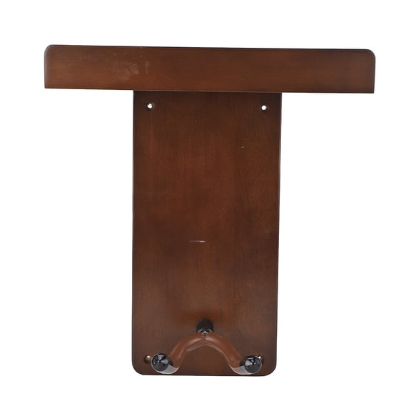 Riousery Wooden Guitar Holder Wall Mount Hanger Hook with Detachable Storage Shelf for Acoustic Electric Classical Ukulele Violin Bass, 10.63 in / 27 cm