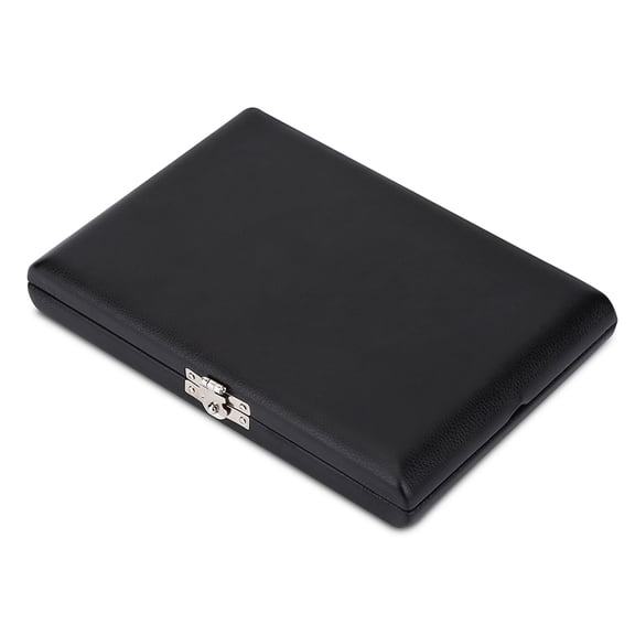Riousery Wooden PU Leather Cover Reed Case Holder Storage Box for 12pcs Oboe Reeds, Black, 5.30 x 3.74 x 0.78 inches / 135 x 95 x 20 mm
