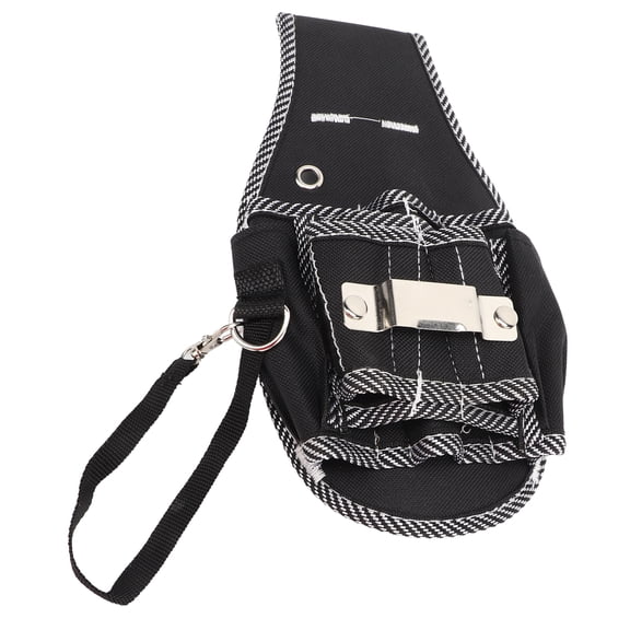 Riousery Woodworking Tool Belt Oxford Cloth Electrician Waist Hanging Tool Bag Hardware Pouch Small Black