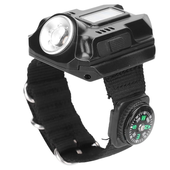 Riousery Wrist LED Light Hand Flashlight with Display Electronic Watch MultiFunctional 100-240 Lumens For Outdoor Camping Hiking