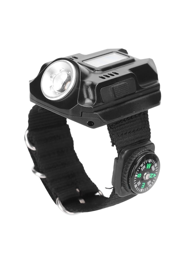 Wrist LED Light Hand Flashlight with Display Electronic Watch MultiFunctional 100-240 Lumens For Outdoor Camping Hiking