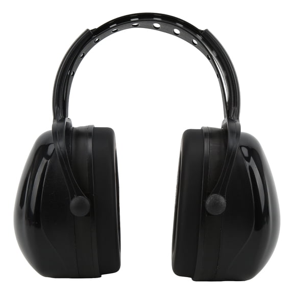 Riousery X6 Soundproof Safety Ear Muffs, Noise Reduction Rating 24dB, Black Industrial Hearing Protection Headphones for Sleeping and Work, Adjustable Protective Earmuffs, 1 Count