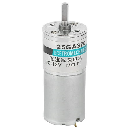Riousery XD-25GA370 DC Gear Motor with Bracket, 12V Micro Low Speed Electric Motor CW CCW (5 rpm / 5rpm/min), 0.2 x 0.5 inches / 4 x 12mm Shaft, Reversible High Torque Gearmotor for Smart Devices