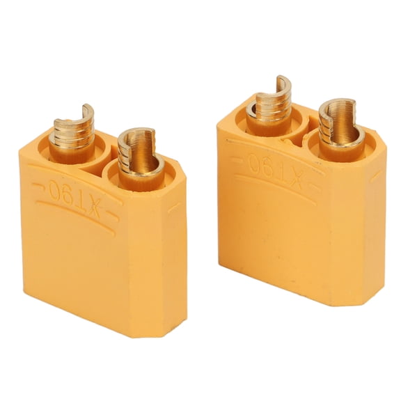 Riousery XT90 Male Adapter Connector Gold Plated Heavy Duty RC Plug for Lipos ESC Brushless Motor Parts (8.00 x 5.00 x 2.00 Inches / 20.3 x 12.7 x 5.1 cm), 2 Pcs