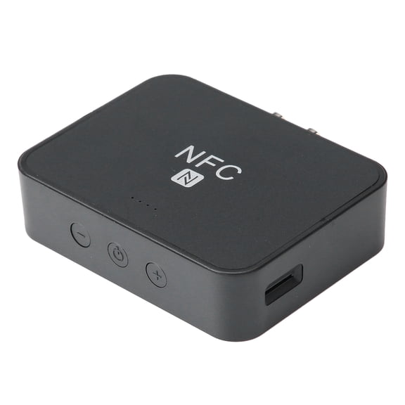 Riousery YET-R6 NFC Bluetooth 5.0 Wireless Audio Music Receiver Stereo Speaker Adapter Compact Design 32.8 ft / 10 m Range Lightweight 6.3 oz / 180 g ABS Material Home Theater Companion