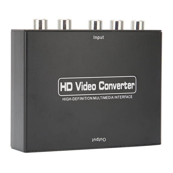 Riousery YPbPr/RGB+R/L Component Video to 1080P HD Multimedia Interface Converter Adapter for DVD Monitor