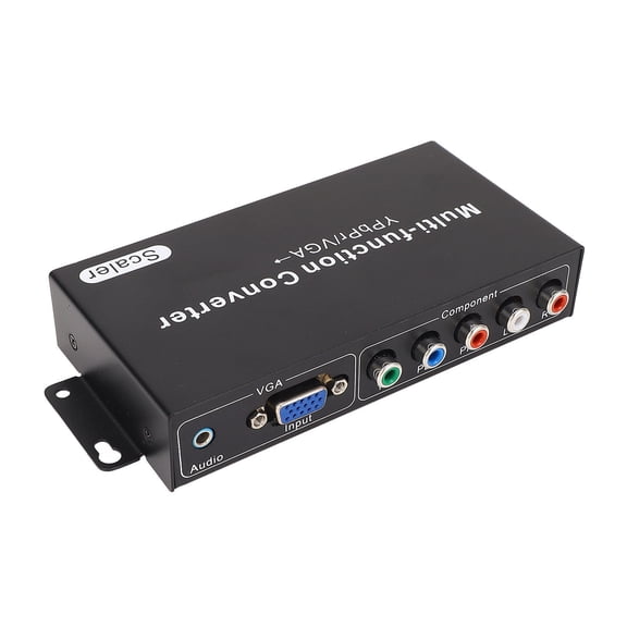 Riousery YPbPr VGA to HD Multimedia Interface Converter 1080P Video Sound Converter Adapter for HDTV Projector Display EU Plug 8.66 inches / 22.00 cm