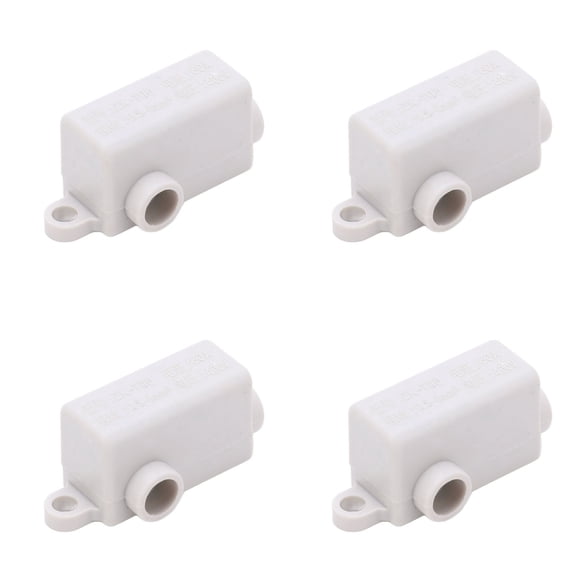 Riousery ZK T06 Wire Connectors 400V 60A High Power 1 in 2 Out Splice Terminal Blocks, Inline Junction Connector Box Quick Wiring Terminals Dual Pack (1.26 x 0.63 x 0.55 inches / 32 x 16 x 14 mm)