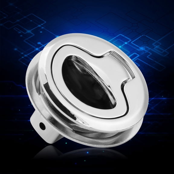 Riousery Zinc Alloy Flush Pull Hatch Latch Slam Latch for RV Marine Boat Yacht Cabinets Door Replacement Lock 1.5 Inches / 3.8 cm Silver Hardware Parts