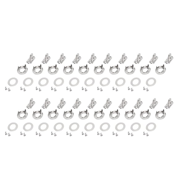 Riousery Zinc Alloy Twist Lock Fasteners Turn Button Eyelet and Stud Mounting Screws for Tents, Canvas, and Marine Applications, Silver, 20 Sets [cite: 13]