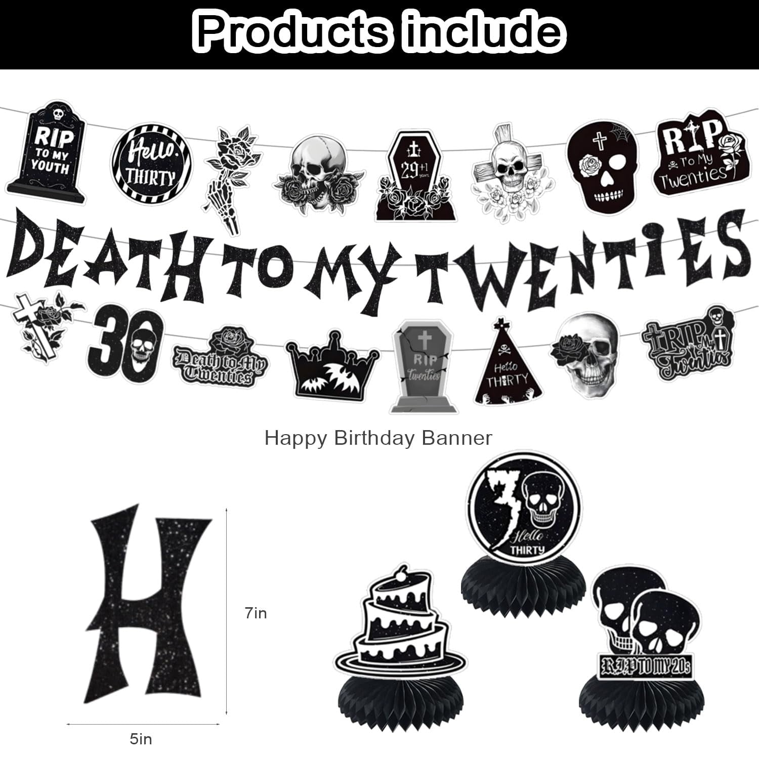 24 Pcs Rip To My 20s Shot Glass Necklaces - 30th Birthday Decor, Black Plastic Cups, Party Favors