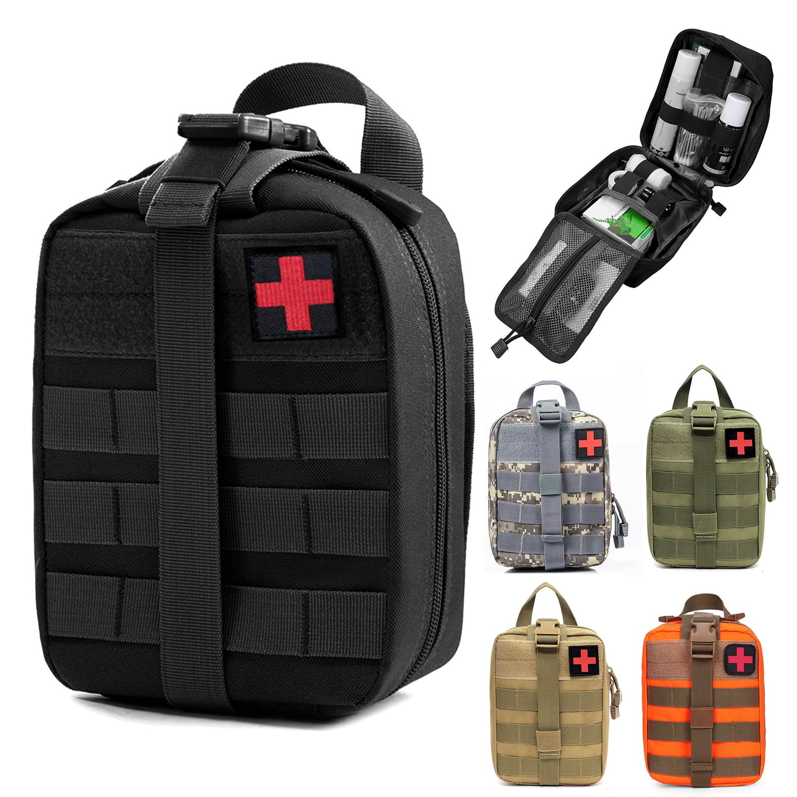 Rip Away EMT First Emergency Aid Kit Pouch Medical Empty Bag Tactical First Aid Kit Emergency Waist Pack EDC Kit Outdoor Hunting Accessories