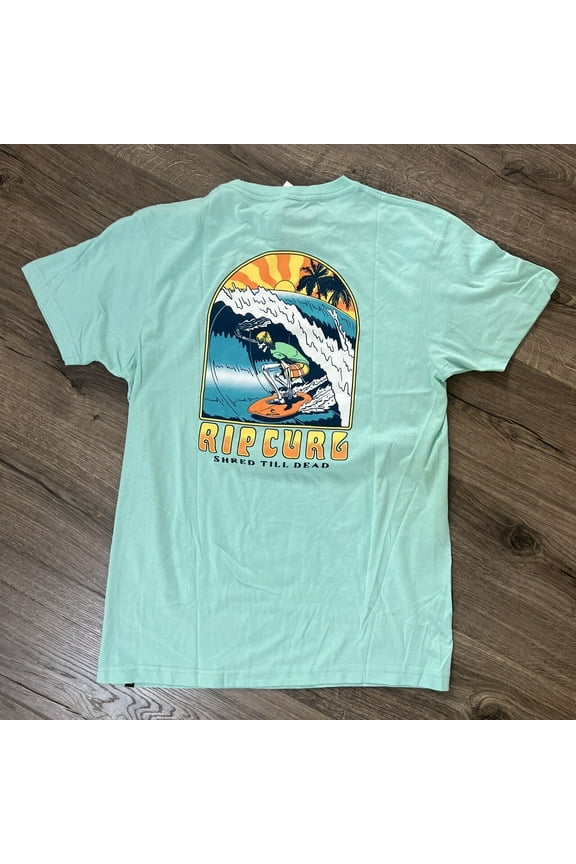 AQUA Men's Shacked Cotton Graphic Tee, US Small