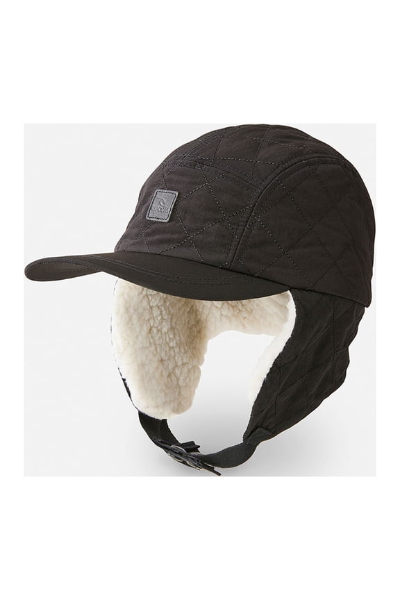 Anti Series Arctic Earflap Curved Peak Cap Black