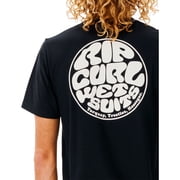 Rip Curl BLACK Mens Wetsuits Icon Short Sleeve T-Shirt, S