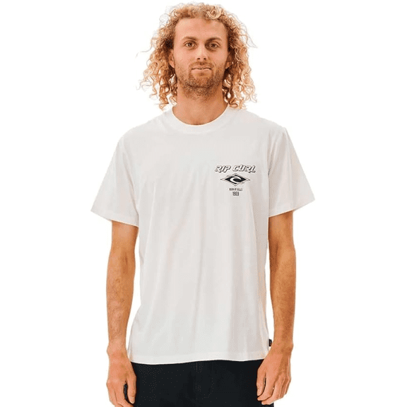 Rip Curl BONE Men's Fade Out Icon Short Sleeve Tee, US Small