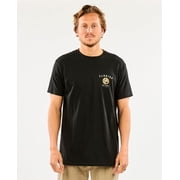 Rip Curl Mens BLACK Rock The Swamp Gator Short Sleeve T-Shirt, M
