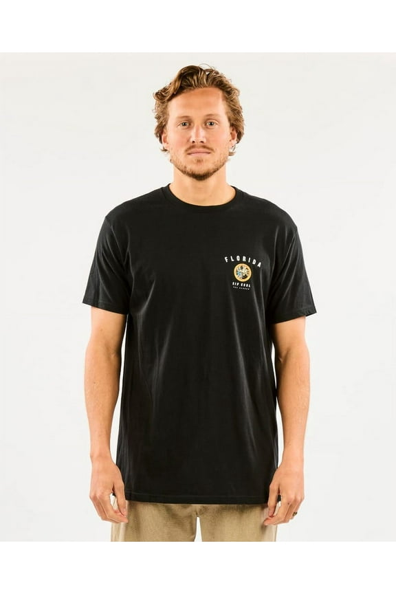 Men's BLACK Rock The Swamp Gator Short Sleeve T-Shirt, M