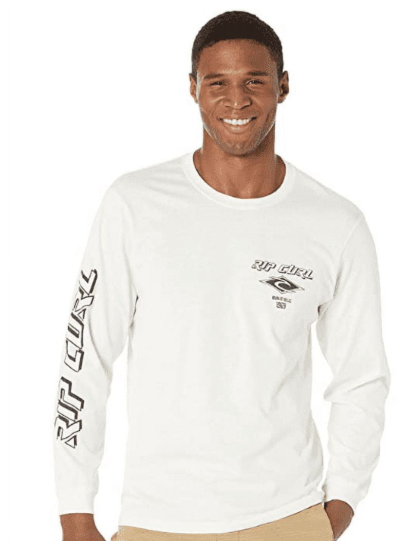 Rip Curl Men's Bone Fade Out Icon Long Sleeve Tee, XL