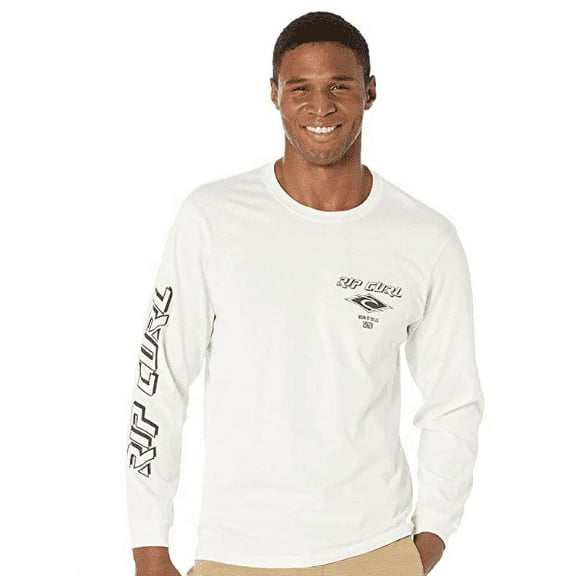 Rip Curl Men's Bone Fade Out Icon Long Sleeve Tee, XL