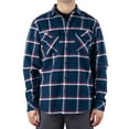 thumbnail image 1 of Rip Curl Men’s Coffs Regular-Fit Plaid Flannel Shirt (Navy, Medium S/S), 1 of 3
