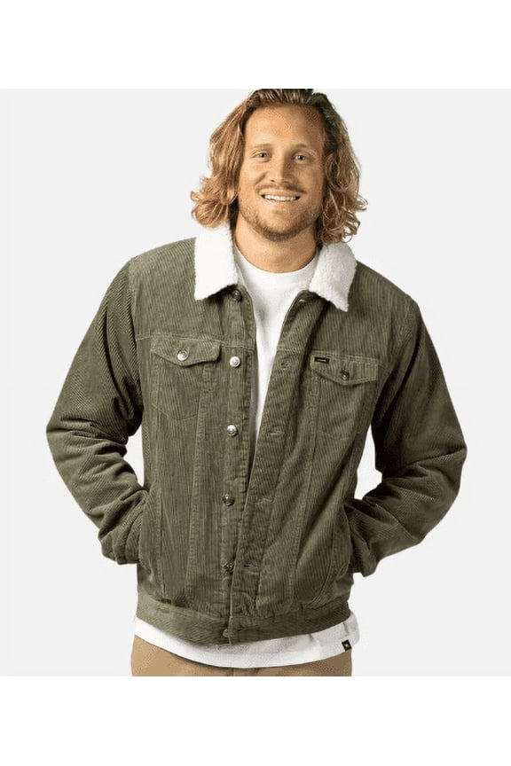 Men's Dusty Olive State Cord Jacket, Medium