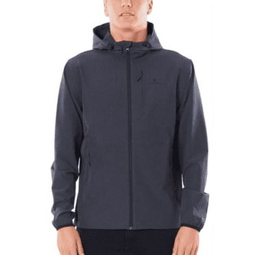Rip Curl Men's Grey Hooded Wind Breaker Water Repellent Jacket, Small