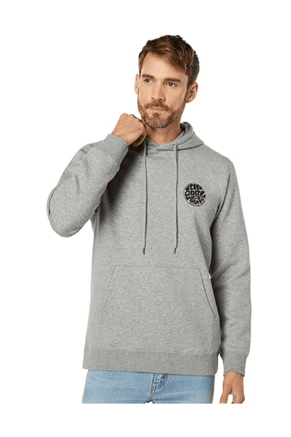 Men's Grey Wetsuit Icon Pullover Hoodie, Medium