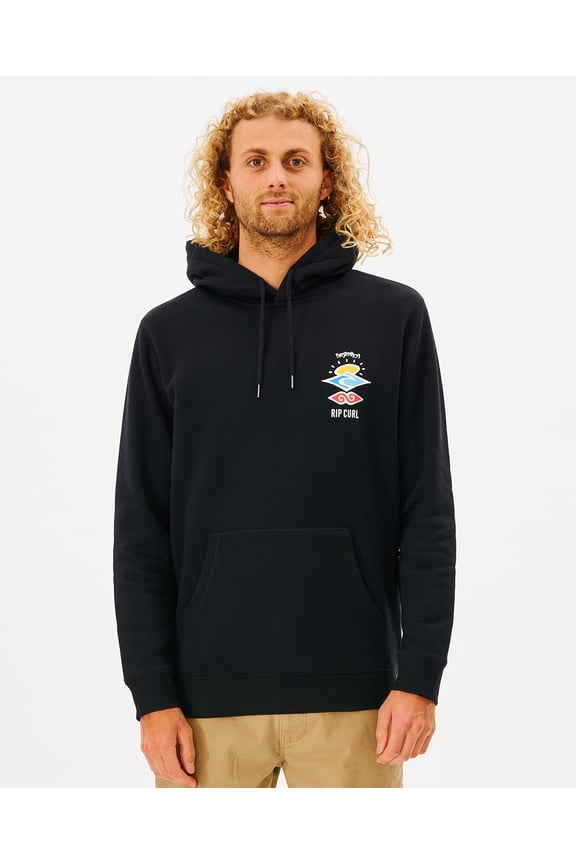 Men's Hooded Fleece ~ Search Icon black