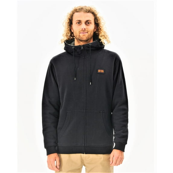 Rip Curl Men's Lined Fleece Hoody ~ Surf Revival black