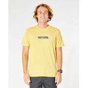Rip Curl Men's Organic Cotton T-Shirt ~ Big Mumma Icon retro yellow