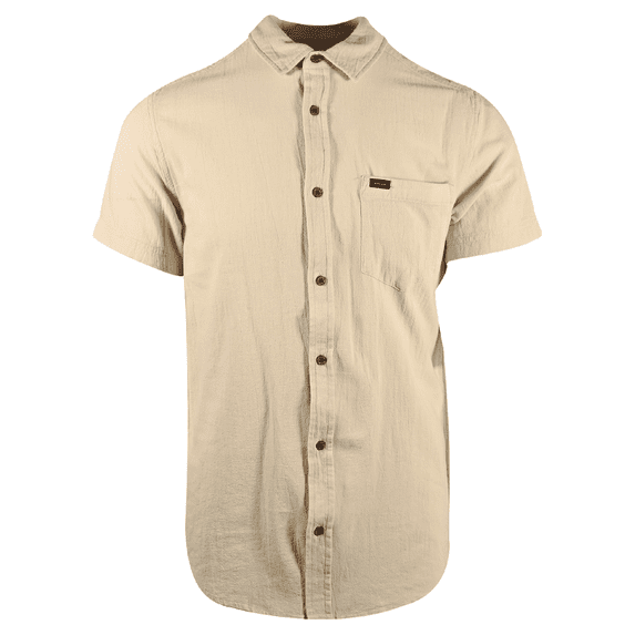 Rip Curl Men's Shirt Bone Linen Short Sleeve Woven (S12)