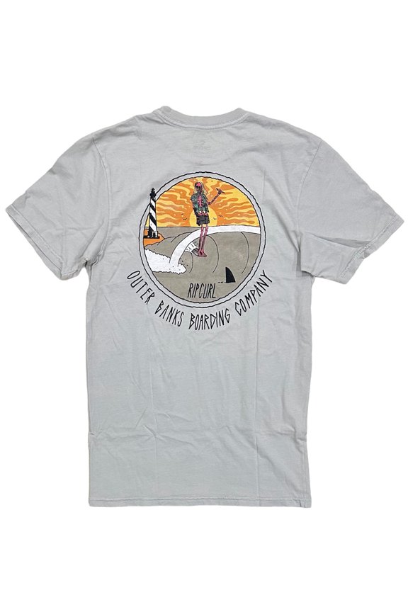 Men's T-Shirt Shred Till Dead Distressed Graphic Short Sleeve Tee (Small, Light Grey)